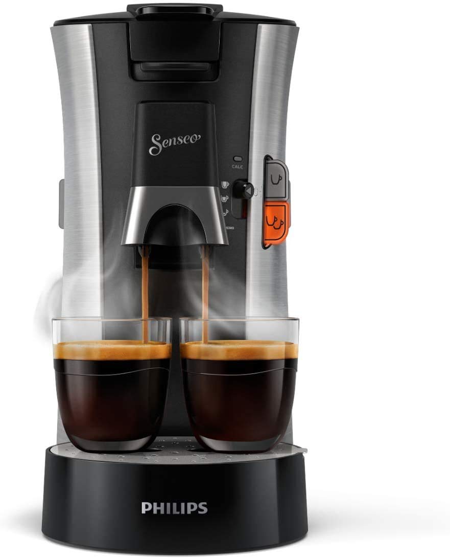 Machine à Café Dosettes Senseo Select – Intensity Plus, Crema Plus, Bec Verseur Métallique, Sauge | CSA250/11