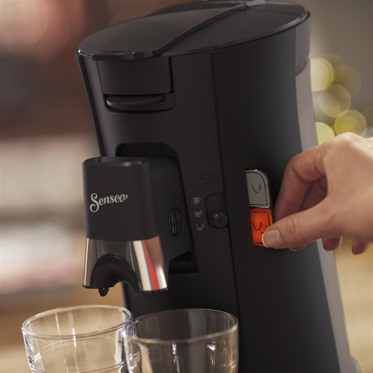 Machine à Café Dosettes Senseo Select – Intensité Plus, Crema Plus, 2 Tasses Simultanées, Économie d'Énergie, Noir | CSA240/61