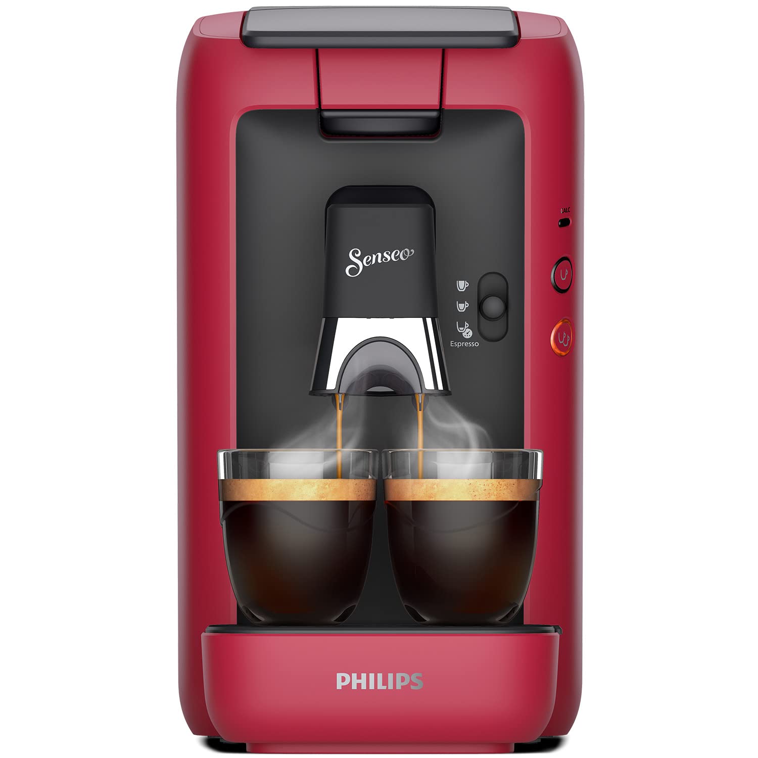 Machine à Café Dosettes Senseo Maestro – Réservoir 1,2L, Sélection Intensité, Fonction Mémo, Produit Vert, Rouge | CSA260/91