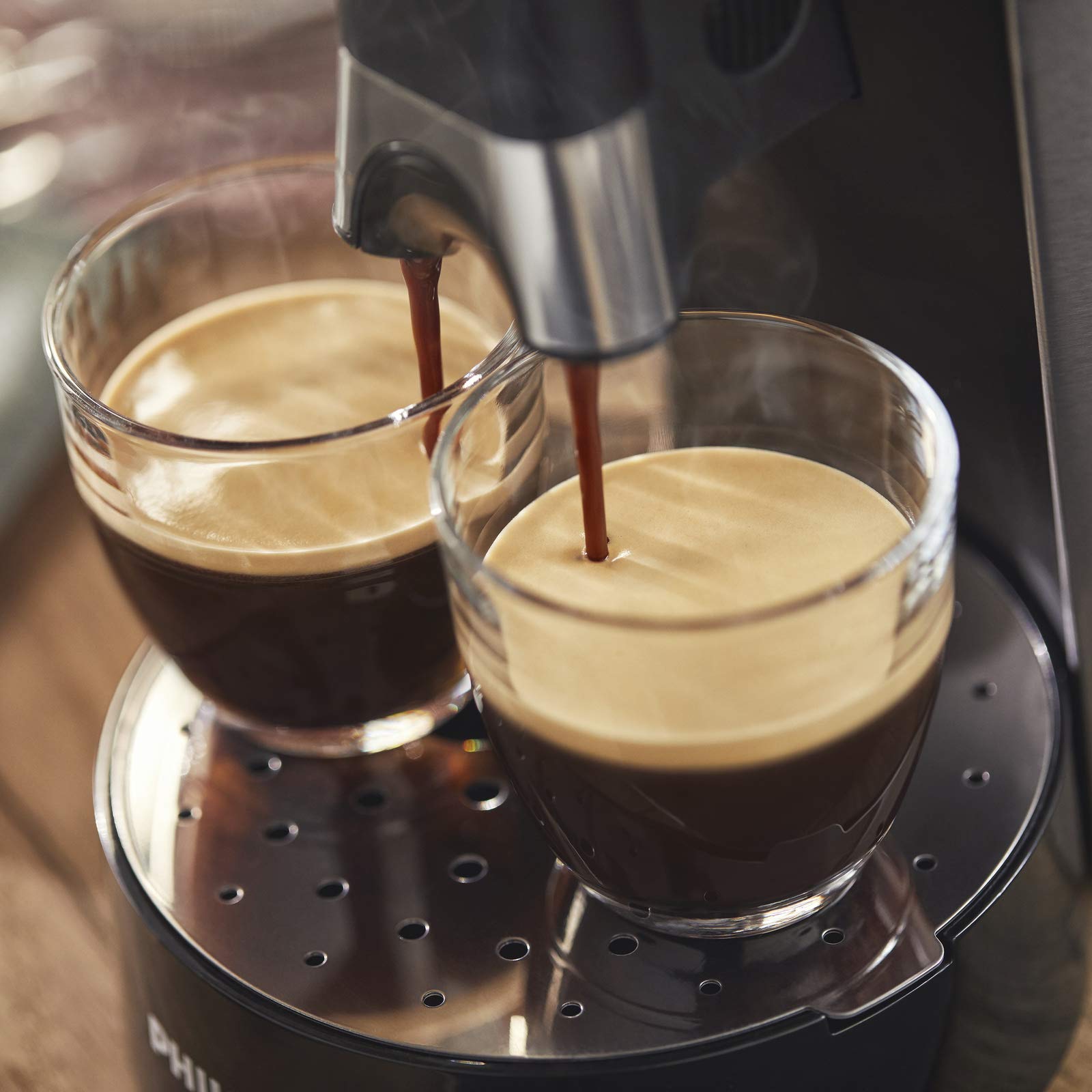 Machine à Café Dosettes Senseo Select Eco – Intensity Plus, Crema Plus, Fonction Mémo, Acier Brossé | CSA250/10