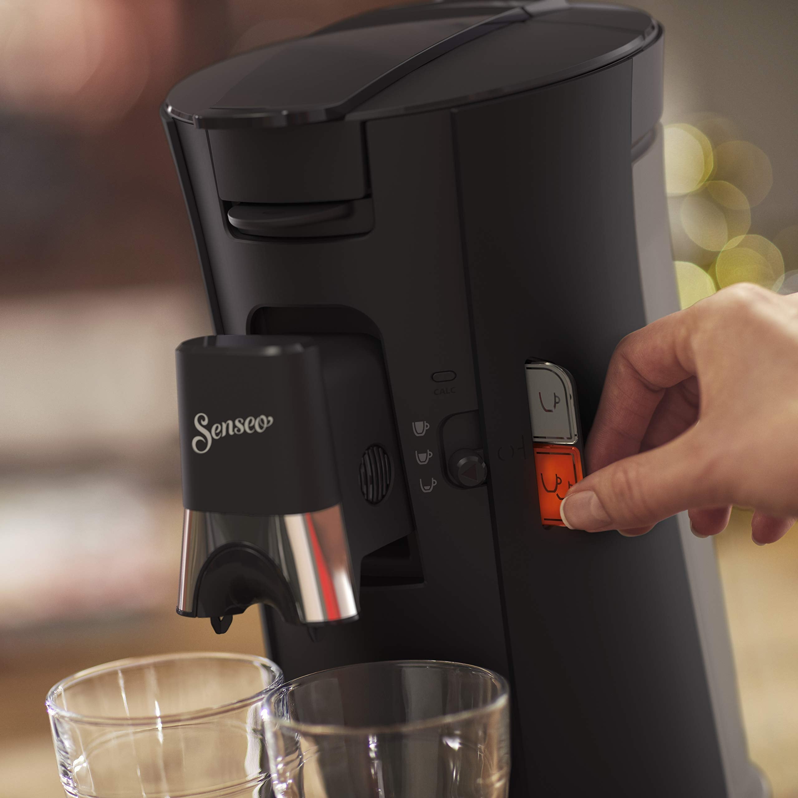 Machine à Café Dosettes Senseo Select – Sélection Épaisseur du Café, Fonction Mémo, Crema Plus, Noir | CSA240/60