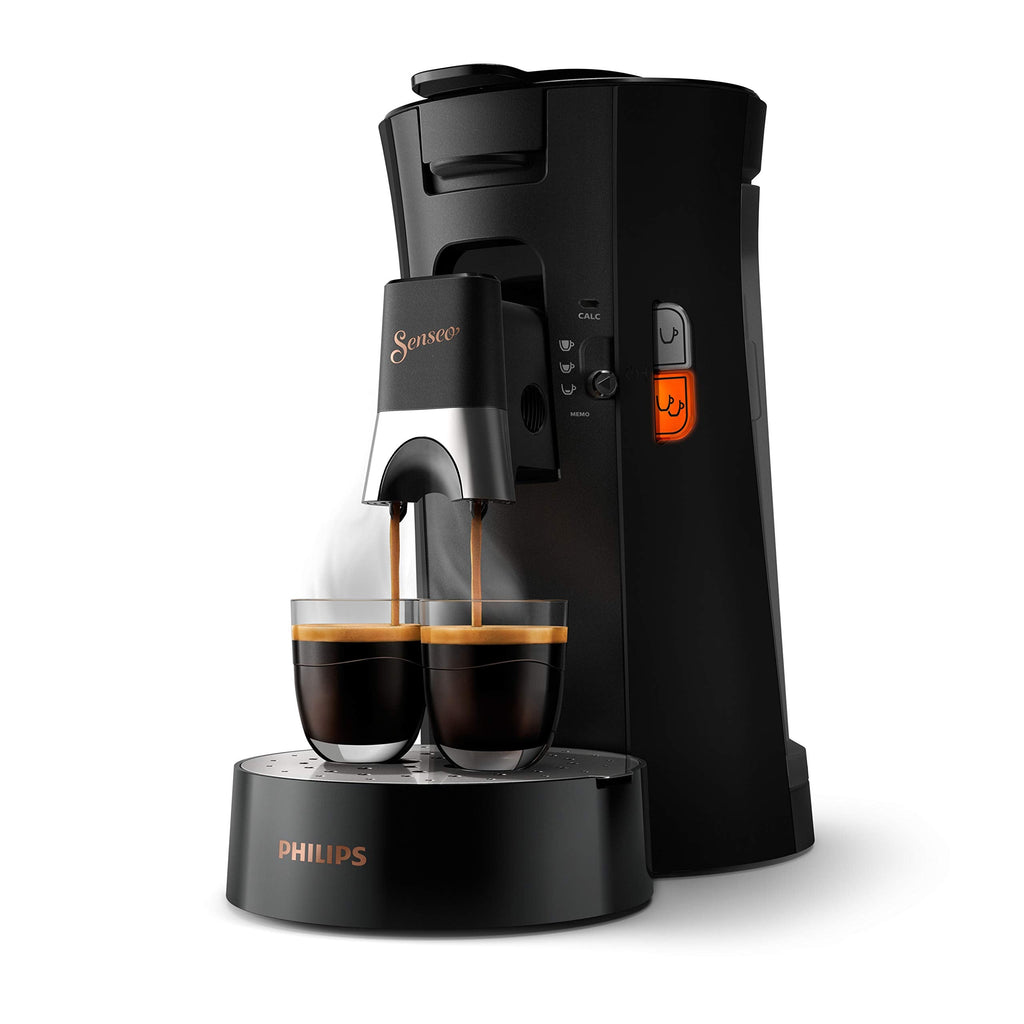 Machine à Café Dosettes Senseo Select – Sélection Épaisseur du Café, Fonction Mémo, Crema Plus, Noir | CSA240/60
