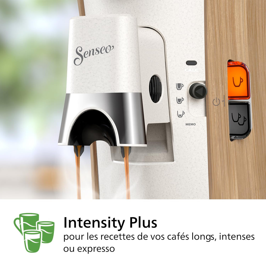Machine à Café Dosettes Senseo Select – 3 Intensités, Crema Plus, Fonction Mémo, Blanc Soie | CSA240/06