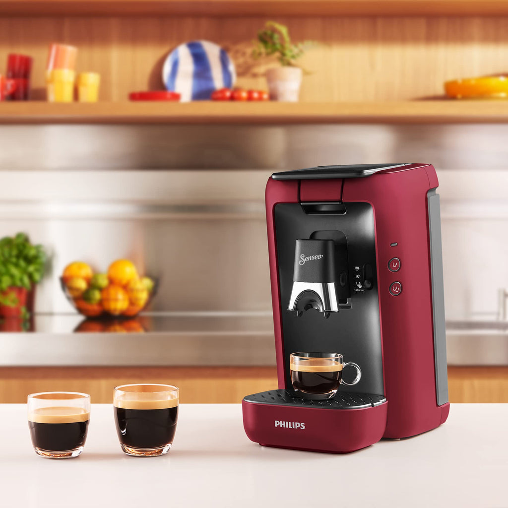 Machine à Café Dosettes Senseo Maestro – Réservoir 1,2L, Sélection Intensité, Fonction Mémo, Produit Vert, Rouge | CSA260/91