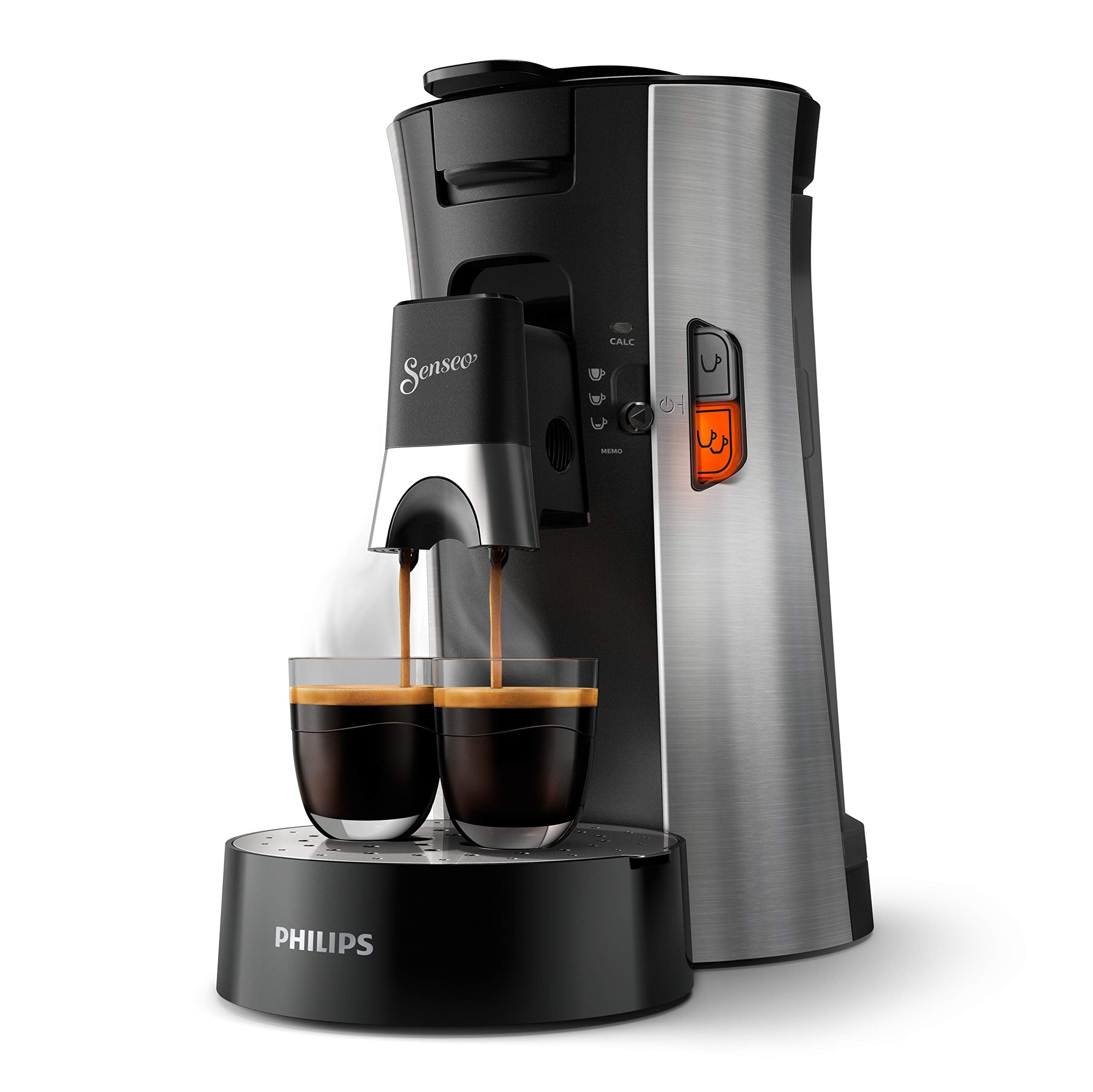 Machine à Café Dosettes Senseo Select Eco – Intensity Plus, Crema Plus, Fonction Mémo, Acier Brossé | CSA250/10