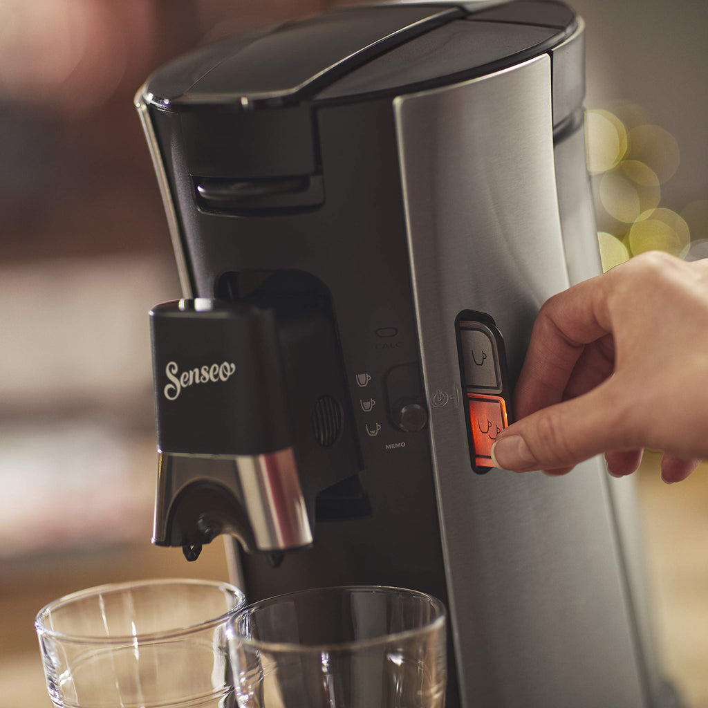 Machine à Café Dosettes Senseo Select – Intensity Plus, Crema Plus, Bec Verseur Métallique, Sauge | CSA250/11