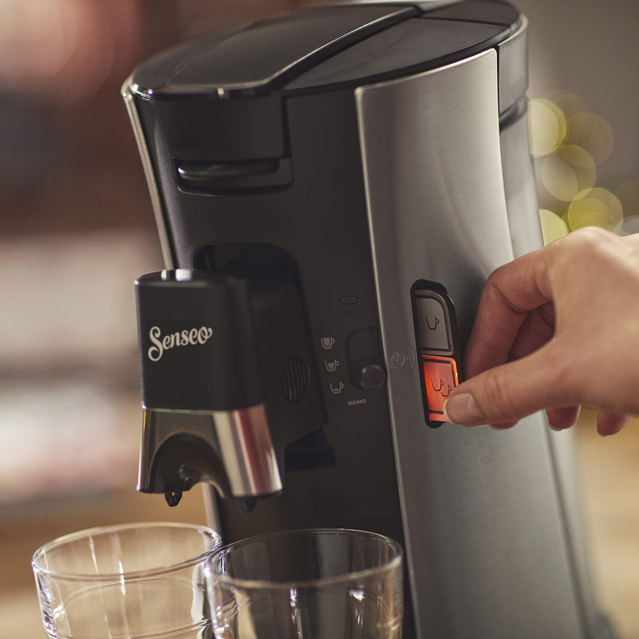 Machine à Café Dosettes Senseo Select – Intensity Plus, Crema Plus, Bec Verseur Métallique, Sauge | CSA250/11